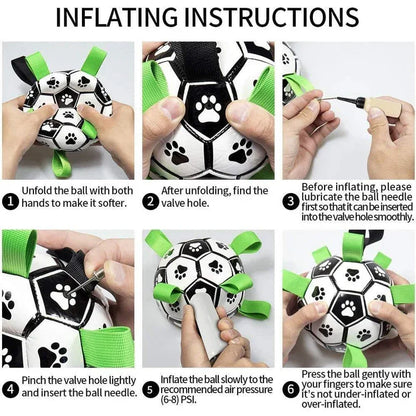 Inflatable Soccer Ball Dog Toy
